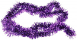Мишура цвет фиолетовый, диаметр 100 мм., длина 3 м., ЕлкиТорг (M100purp)