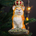 Елочное украшение Собака Корги  h-14 см., стекло, Витус (56041)