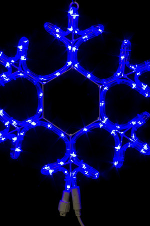 Светодиодная снежинка с мерцанием 40 см., синий, Winner Light (9053-40B)