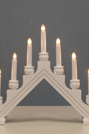 Горка рождественская Ингрид, 7 ламп, 34*42 см., белый, Lampirida (2101)