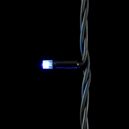 Светодиодная гирлянда с колпачком 75 синих LED ламп 10 м., 24В., черный каучуковый провод, IP65, Beauty Led (LL75-1-1B)