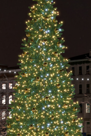 Новогодняя уличная ель «Золотые искры» - 9 м. Conso 