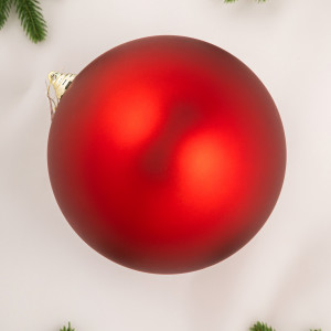 Шар пластиковый матовый 200 мм., красный, ЕлкиТорг (150600)