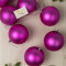 Набор пластиковых шаров Глория 100 мм., фуксия матовый, 4 шт., ЕлкиТорг (150432)