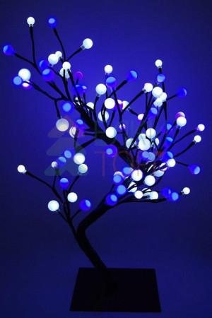 Светодиодная композиция Бонсай, шарики 60 см., 96 бело синих LED ламп, Beauty Led (JY82072C)