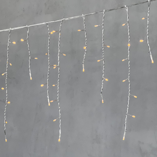 Светодиодная бахрома 4,9*0,5 м., 240 желтых LED ламп, прозрачный провод ПВХ, Beauty Led (PIL240-10-2Y) в Санкт-Петербурге