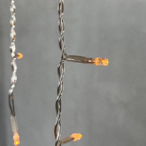 Светодиодная бахрома 4,9*0,5 м., 240 желтых LED ламп, прозрачный провод ПВХ, Beauty Led (PIL240-10-2Y) в Санкт-Петербурге