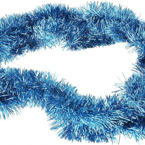 Мишура цвет голубой, диаметр 145 мм., длина 3 м., ЕлкиТорг (M145blue)