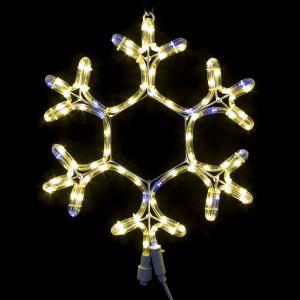 Светодиодная фигура снежинка с мерцанием 40 см., теплый белый, Winner Light (9053-40WW)