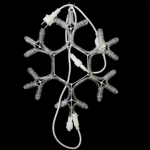 Светодиодная фигура снежинка с мерцанием 40 см., теплый белый, Winner Light (9053-40WW)