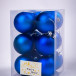 Набор пластиковых шаров Вероника 60 мм., синий матовый, 12 шт., ЕлкиТорг (150203)