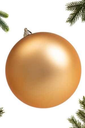 Шар пластиковый матовый 200 мм., золотой, ЕлкиТорг (150601)