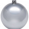 Пластиковый глянцевый шар Новогодний 300 мм, цвет серебро, 1 шар, Snowmen (520254)