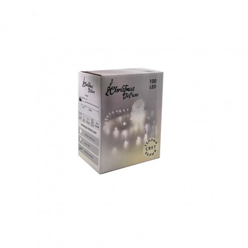 Гирлянда Капли 100 теплых белых макро ламп, 1000 см., 8 режимов, Christmas DeLuxe (87759)