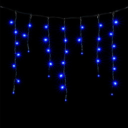 Светодиодная бахрома 4,9*0,5 м, 220V., 240 синих LED ламп, соединяемая, черный ПВХ, Beauty Led (PIL240-11-2B)