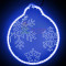 Светодиодная фигура из акрилайта синее свечение, 30*30 см., 220В, Beauty Led (HFS2-2B)