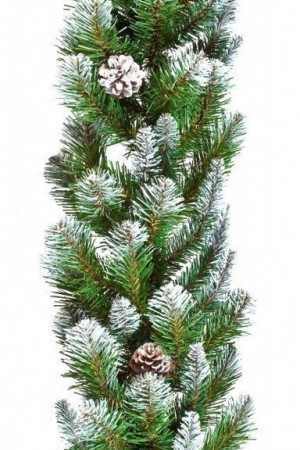 Гирлянда хвойная Императрица с шишками заснеженная, 180*33 см, Triumph Tree  (73825)