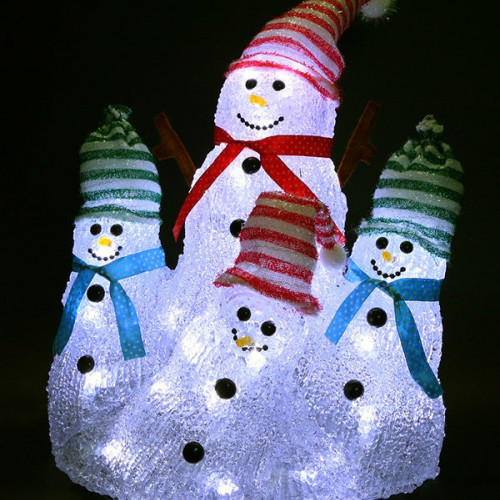 Светодиодная фигура Снеговики, 24V, 42 холодных белых LED ламп, Beauty Led (AS42-2W)