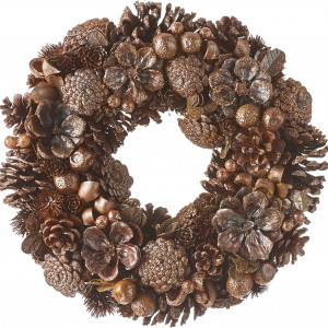 Венок из шишек Барон 9*35 см., медный,  House of Seasons (83545)