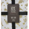 Скатерть Новогодний фейверк 140х180 см., белый с золотом,  Kaemingk (668542/2)