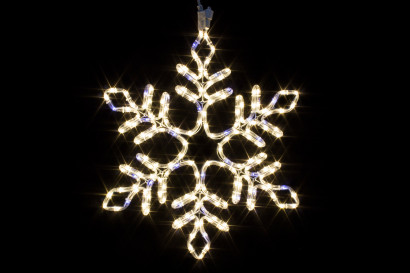 Светодиодная снежинка с мерцанием 57 см., теплый белый, Winner Light (9111-57ww)