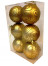 Набор шаров Ривьера - 8 см., цвет - золото, кол-во 6 шт., пластик (521961)