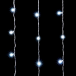  Светодиодный занавес 2*2 м., 400 белых LED ламп, мерцание, облегченный, прозрачный провод ПВХ, LTC (PCL400NOTBLW-10-2W) в Санкт-Петербурге