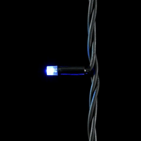 Светодиодная гирлянда с колпачком 75 разноцветных LED ламп 10 м., 24В., черный каучуковый провод, IP65, Beauty Led (LL75-1-1M)