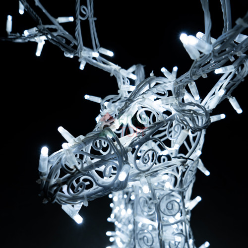 Светодиодная фигура Олень ажурный 1,9 м., динамика, белый, Conso (OL82)