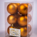 Набор пластиковых шаров Вероника 60 мм., янтарный матовый, 12 шт., ЕлкиТорг (150204)