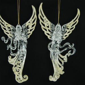 Украшение &quot;Ангел&quot; цвет серебро-золото 2 вида,цена за 1 шт.17 см, (150044)