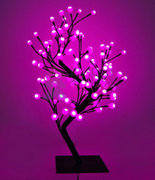 Светодиодная композиция Бонсай, шарики 60 см., 96 розовых LED ламп, Beauty Led (JY82072E)