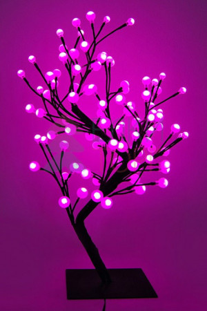 Светодиодная композиция Бонсай, шарики 60 см., 96 розовых LED ламп, Beauty Led (JY82072E)