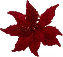 Декоративный цветок Шанель 27*35 см., красный, на клипсе, House of seasons (83426)