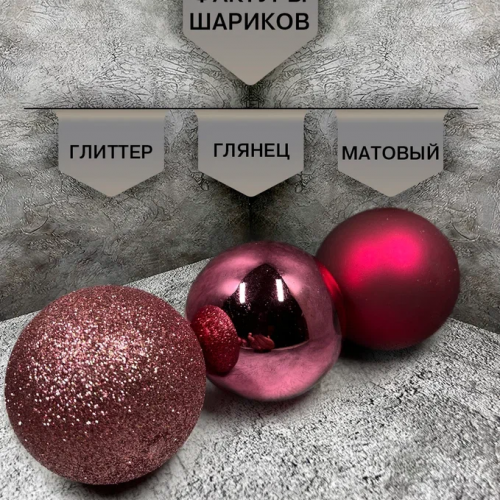 Набор стеклянных шаров Ягодный смузи  42 шт., Christmas DeLuxe (87165)