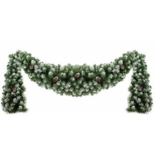 Сваг Генеральский с шишками заснеженный 150 см., ПВХ, ЕлкиТорг (52012) — 