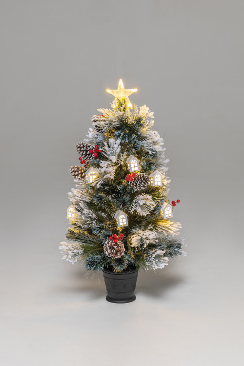 Настольная оптоволоконная елка Сказочная 90 см., леска+пвх, контроллер (Т2121-90)