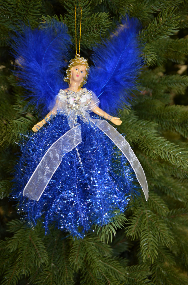 Украшение на елку Принцесса 20 см. Синий (21844)