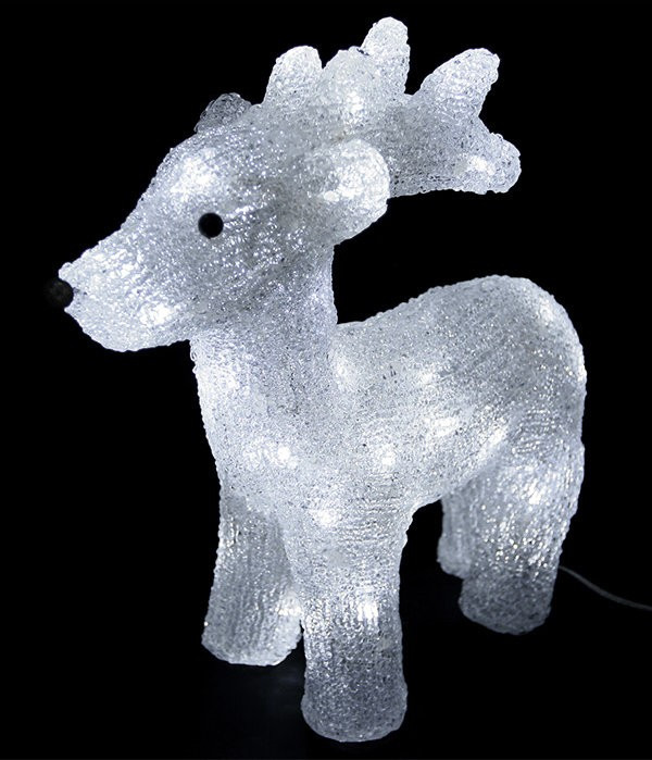 Светодиодная фигура Олень Франко 35 см., 24V, 40 холодных белых LED ламп, Beauty Led (L-A-D001)