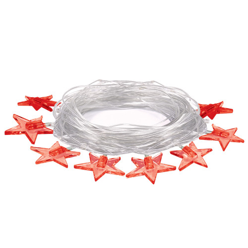Светодиодная нить Звезды 35 теплых LED ламп, 6 м., 220В, прозрачный провод, Vegas (55085) в Санкт-Петербурге