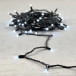 Светодиодная гирлянда с колпачком 75 холодных белых LED ламп 10 м., мерцание, 24В., черный каучуковый провод, IP65, LTC (LL75BLW-1-1W)
