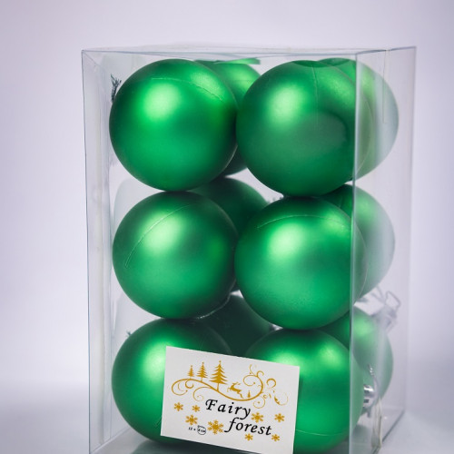 Набор пластиковых шаров Вероника 60 мм., шалфей матовый, 12 шт., ЕлкиТорг (150206)