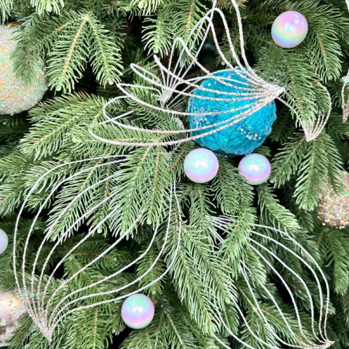 Винтажный шар Сокровища Посейдона - Порфира,10 см., бирюзовый, 1 шт., Christmas DeLuxe (86565)