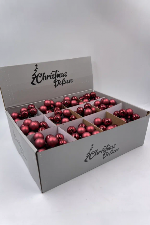 Гроздь стеклянных шаров Ягодный хоровод 2 см., 10 шт., бордовый, Christmas DeLuxe (89870)