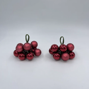 Гроздь стеклянных шаров Ягодный хоровод 2 см., 10 шт., бордовый, Christmas DeLuxe (89870)