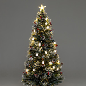 Оптоволоконная елка с LED лампочками Сказочная 120 см., леска+пвх, контроллер (Т2121-120)