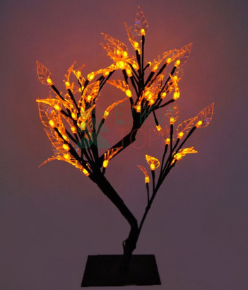 Светодиодная композиция Бонсай, листья 45 см., 64 желтых LED ламп, Beauty Led (JY82073B)