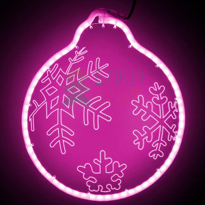Светодиодная фигура из акрилайта 30*30 см., 220V., розовое свечение, Beauty Led (HFS2-2P)