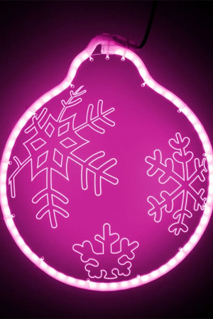 Светодиодная фигура Шар из акрилайта 30*30 см., 220В, розовое свечение, LTC (HFS2-2P)