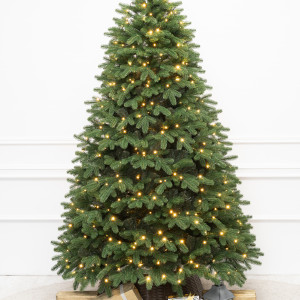 Искусственная елка Парижанка 150 см., 216 теплых белых LED ламп, Литая хвоя+ПВХ, ЕлкиТорг (138150)